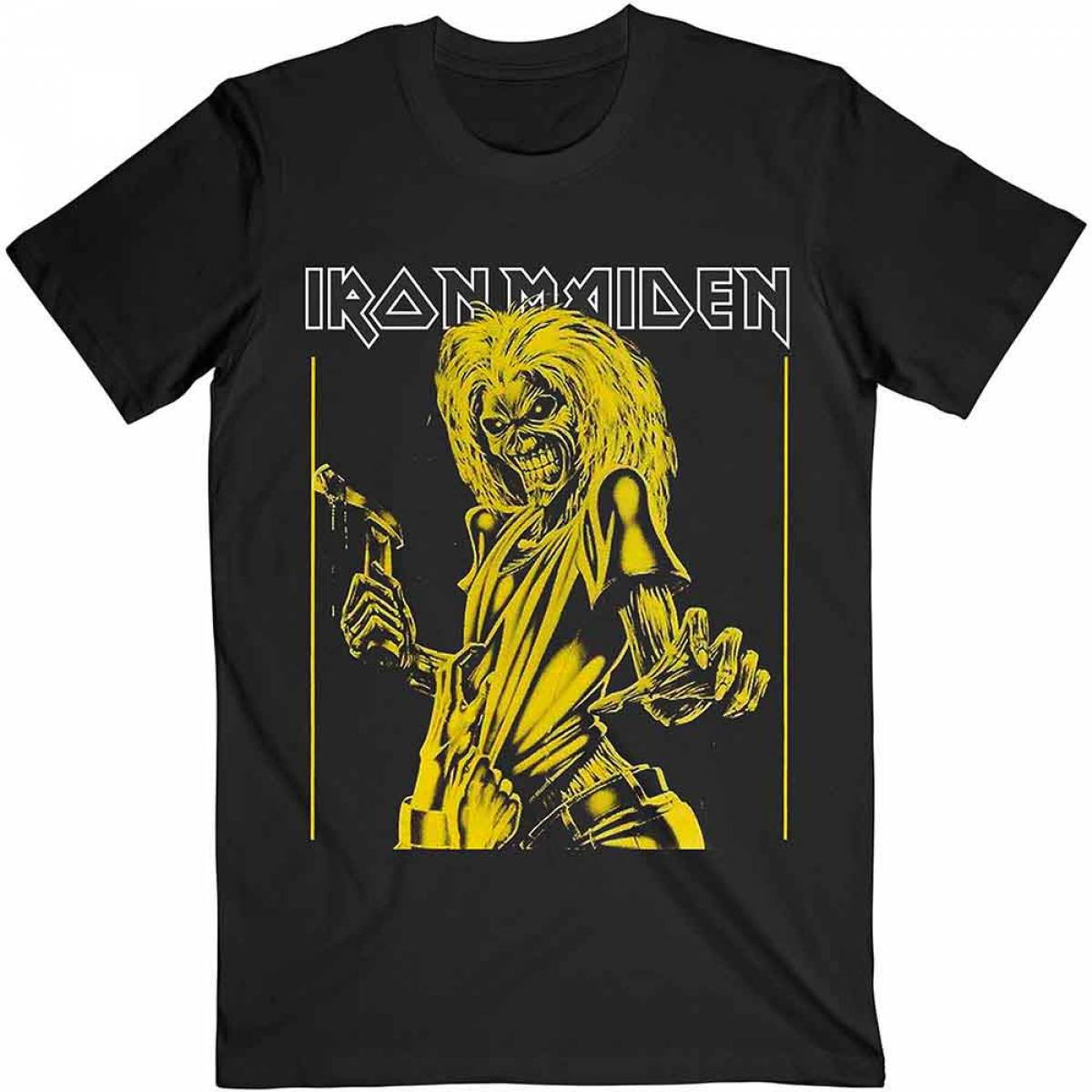 【予約商品】IRON MAIDEN バンドTシャツ ユニセックス: Yellow Flyer - BLACK