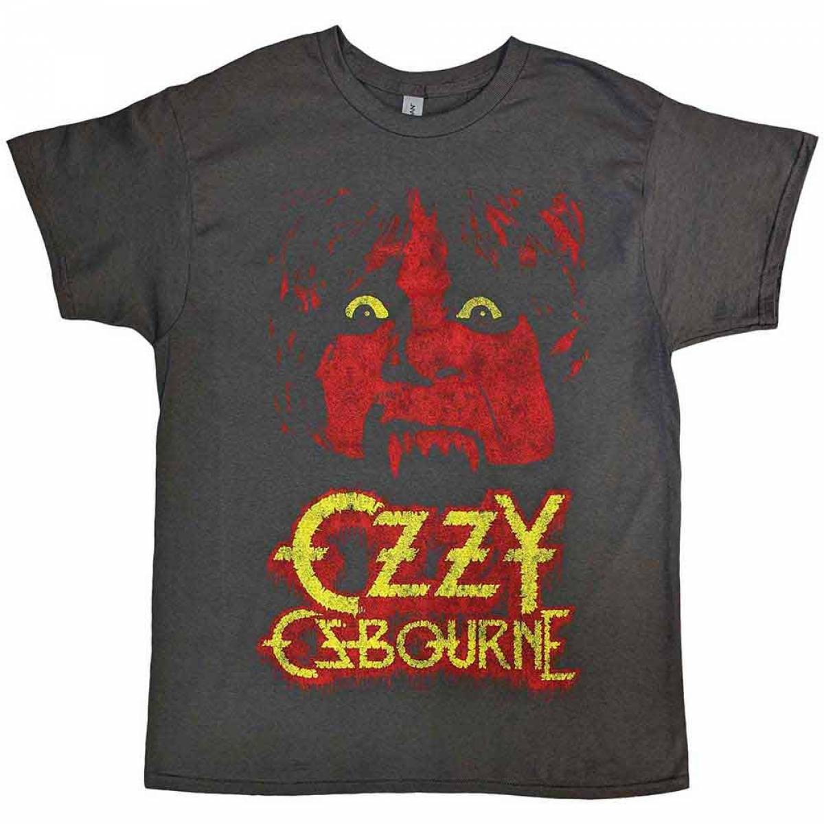 【予約商品】OZZY OSBOURNE バンドTシャツ ユニセックス: Yellow Eyes Jumbo (Charcoal Grey) - CHARCOAL GREY