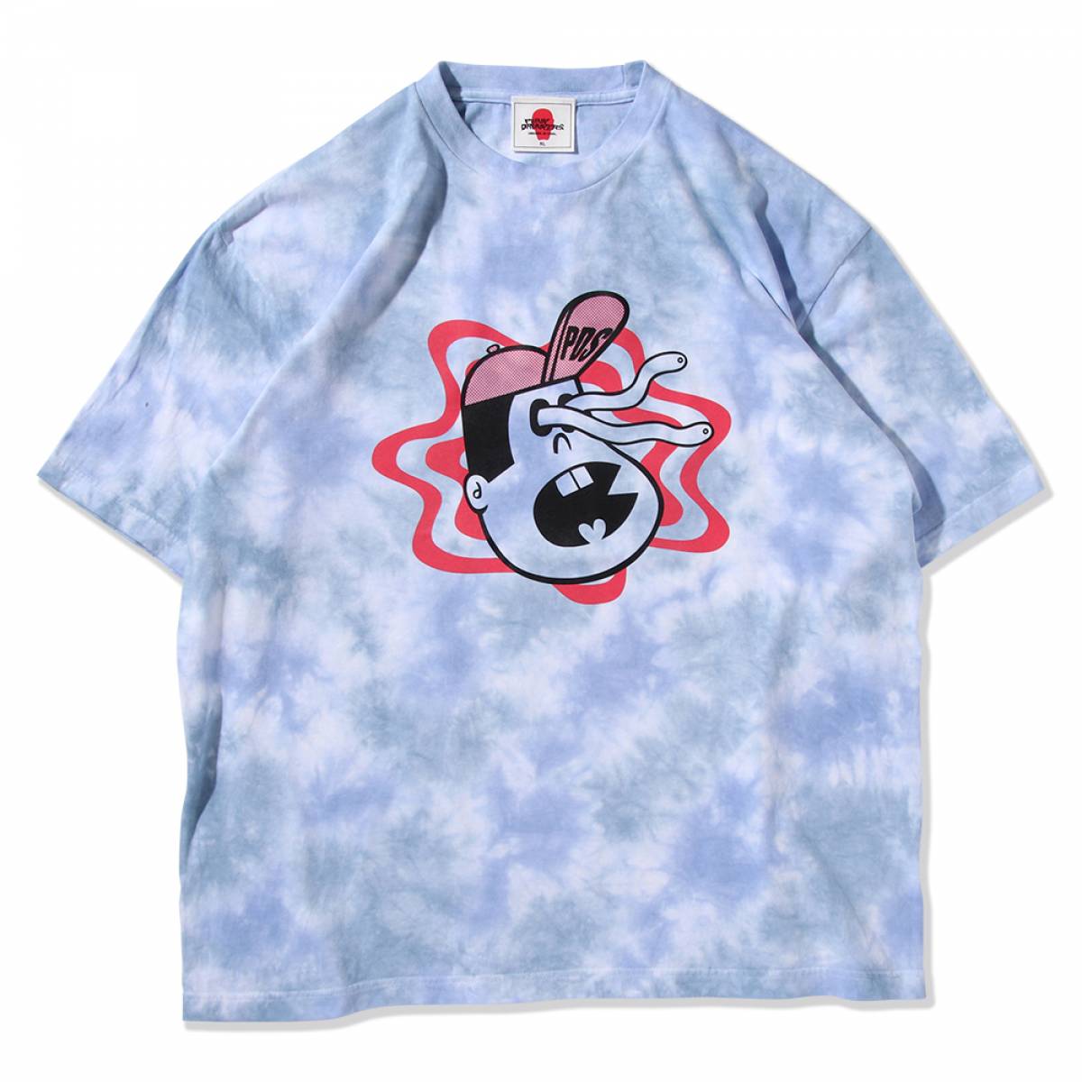 【予約商品】PUNK DRUNKERS 目飛男タイダイBIG.TEE - BLUE