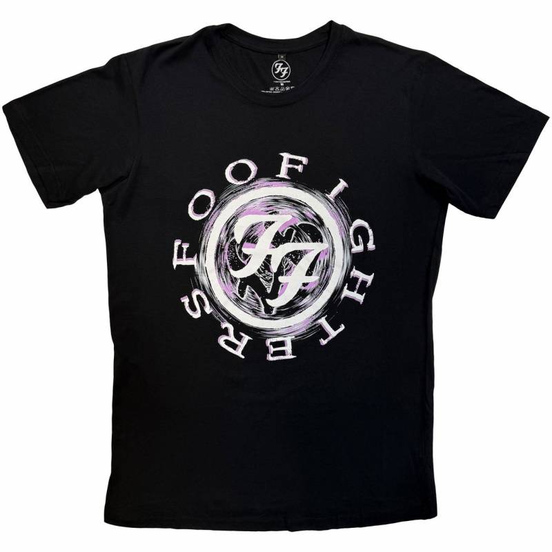 【予約商品】FOO FIGHTERS Unisex Premium Carbon バンドTシャツ: Wheel Logo Shadow (Black)