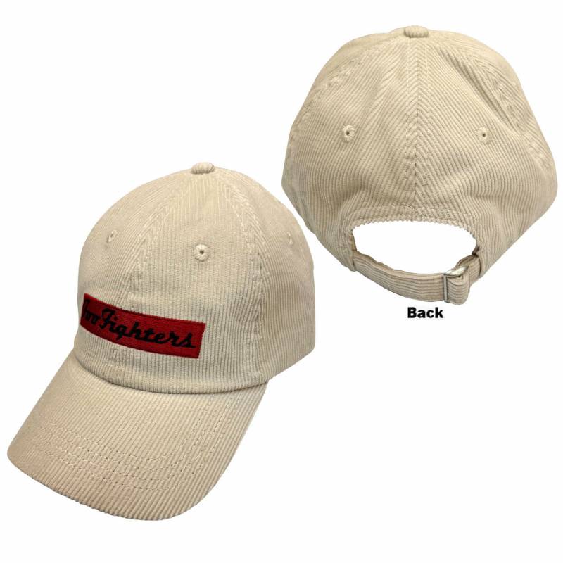 【予約商品】FOO FIGHTERS Unisex Baseball Cap: TCATS Logo Ribbon Corduroy (Natural)
