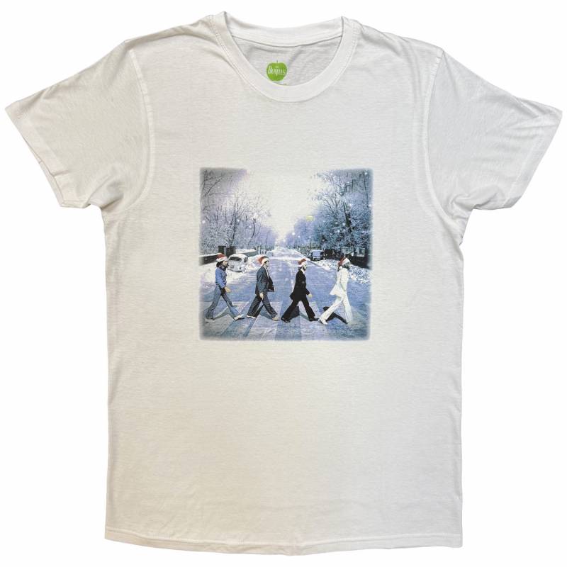 【予約商品】THE BEATLES バンドTシャツ ユニセックス: Abbey Christmas (White)