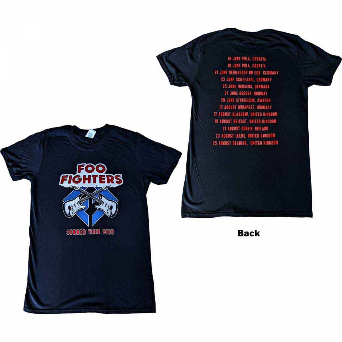 【予約商品】FOO FIGHTERS ユニセックスTシャツ: Concrete & Gold 2019 European Tour (Ex-Tour & Back Print) (Small)