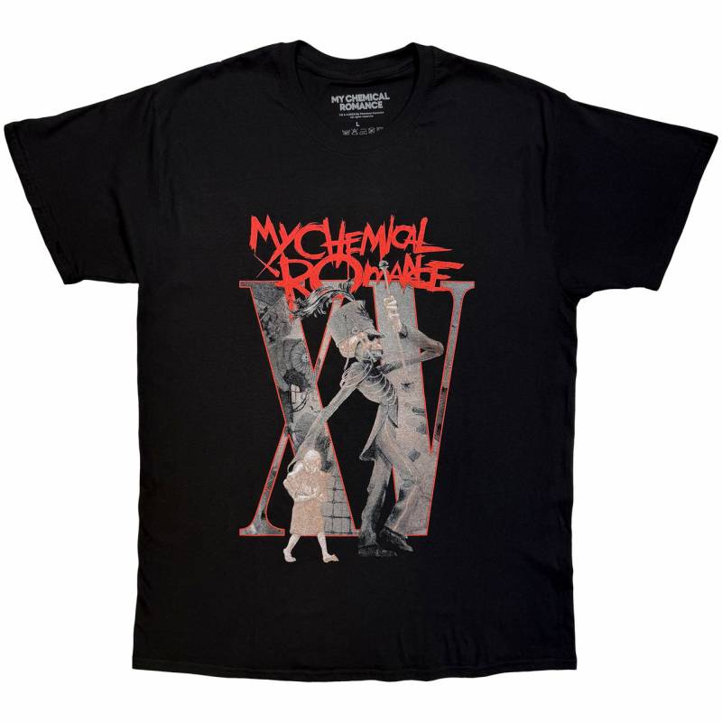 【予約商品】MY CHEMICAL ROMANCE バンドTシャツ ユニセックス: XV Parade Fill (Black)