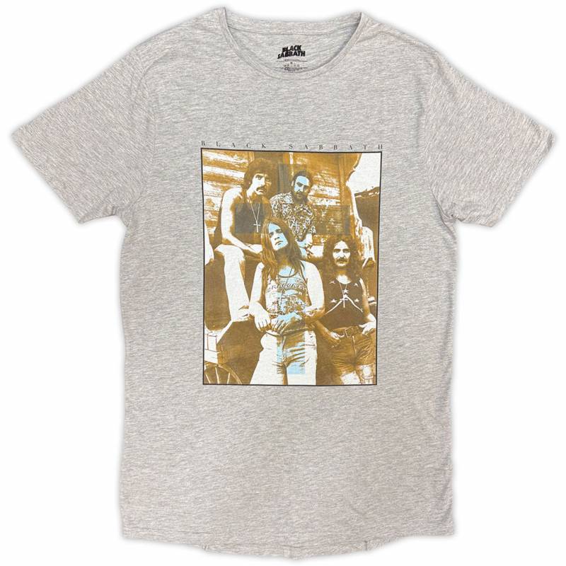 【予約商品】BLACK SABBATH バンドTシャツ ユニセックス: Blue Cross (Grey)