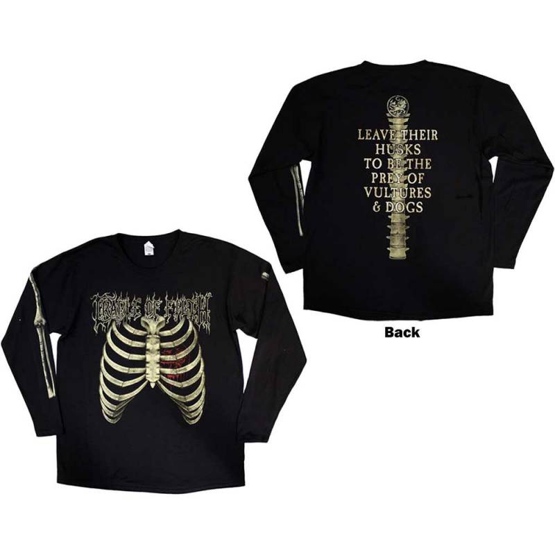 CRADLE OF FILTH Unisex Long Sleeve バンドTシャツ: Skeleton (Black)