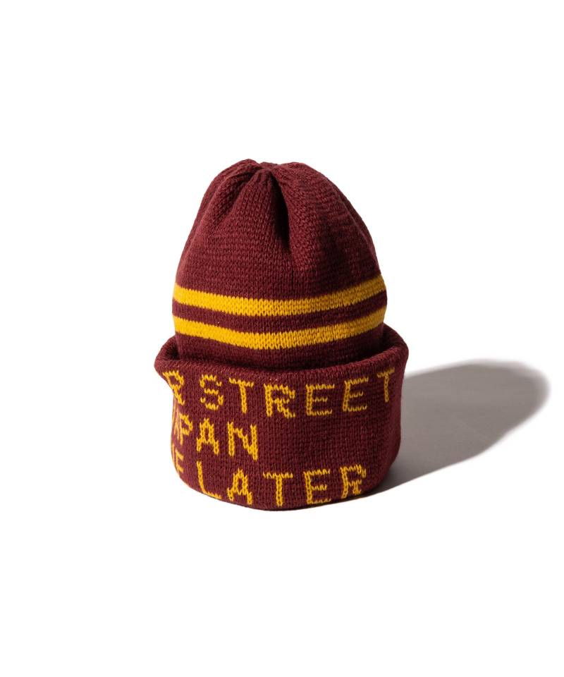 【予約商品】glamb(グラム)Lettering Knit Cap / レタリングニットキャップ - Wine