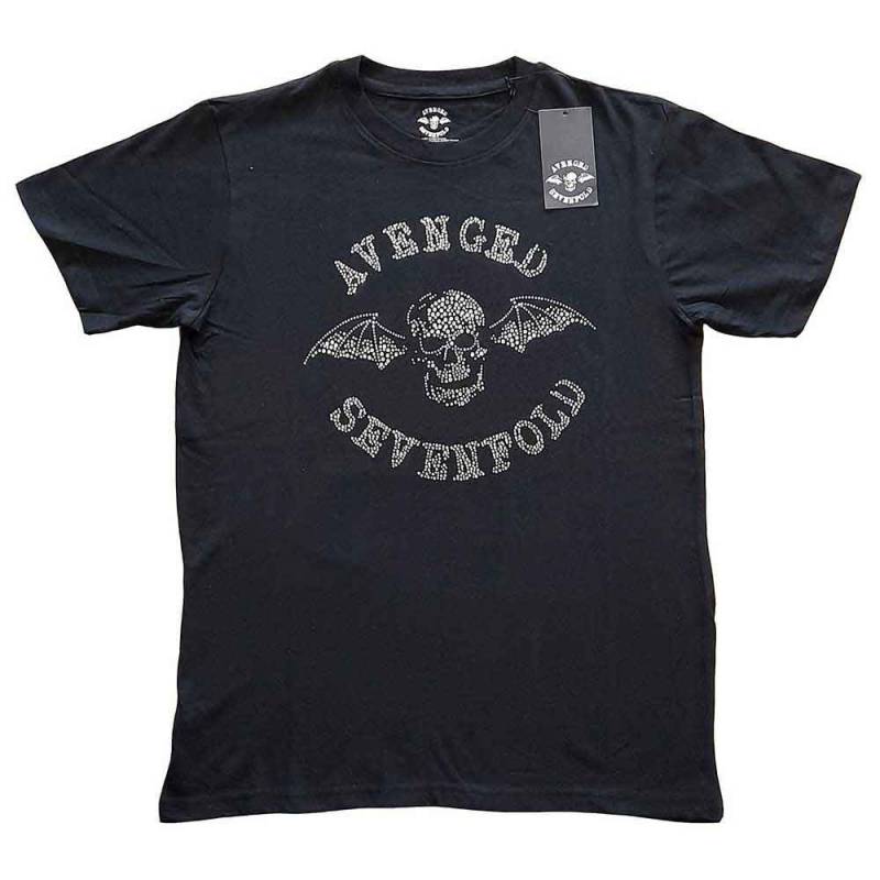 【予約商品】AVENGED SEVENFOLD バンドTシャツ ユニセックス: Deathbat (Black) (Embellished)