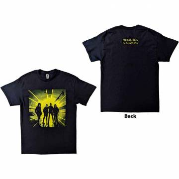 【予約商品】METALLICA バンドTシャツ ユニセックス: 72 Seasons Burnt Strobe (Black) (Back Print) - BLACK