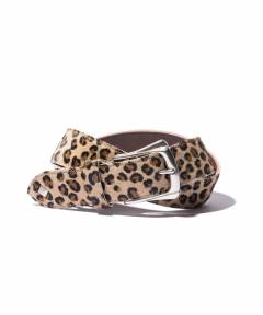 【予約商品】glamb(グラム) Hair Calf Belt / ヘアカーフベルト - Beige