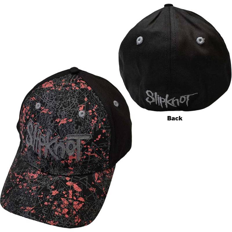 【予約商品】SLIPKNOT Unisex Baseball Cap: Nonagrams Pattern (Black) (Embellished) - BLACK