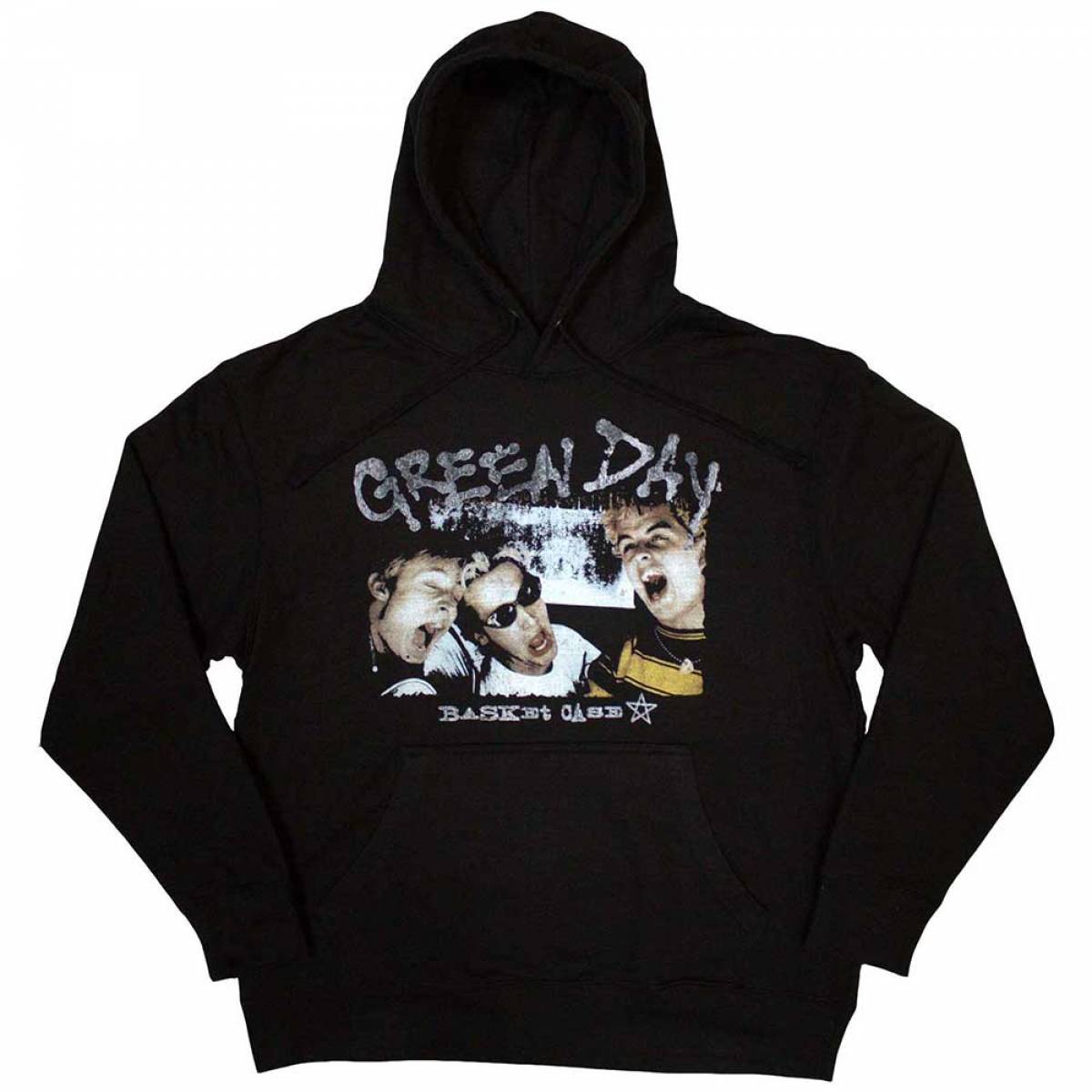 【予約商品】GREEN DAY Unisex Pullover Hoodie: Basket Case Star - BLACK