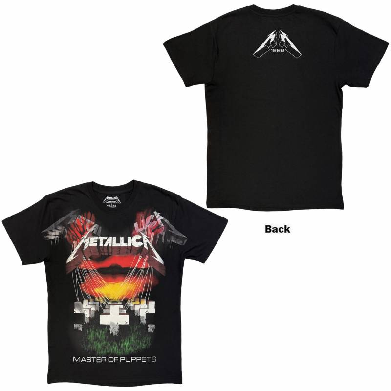 【予約商品】METALLICA バンドTシャツ ユニセックス: Master Of Puppets Jumbo (Black) (Back Print)