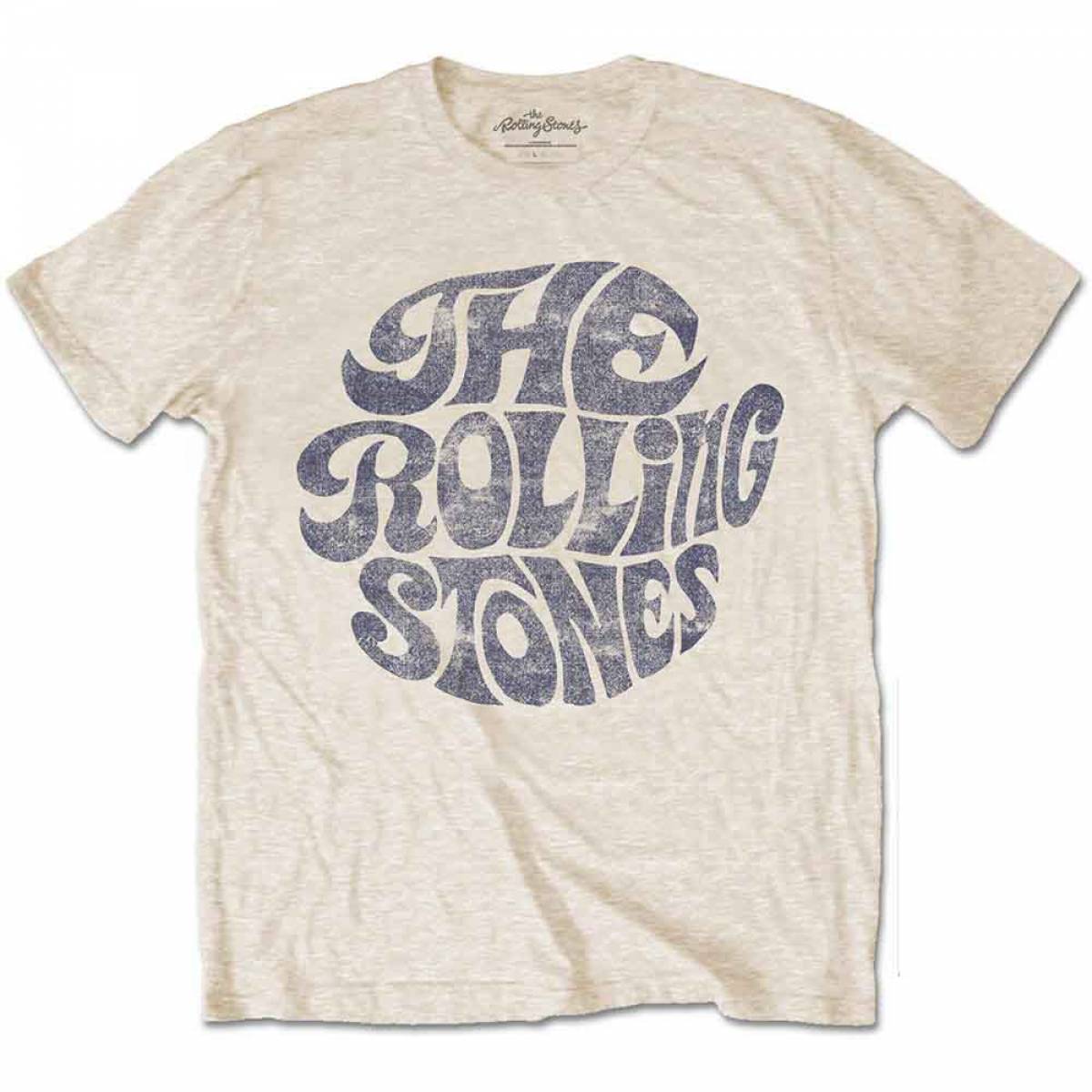【予約商品】THE ROLLING STONES バンドTシャツ ユニセックス: Vintage 1970s Logo (Sand) - SAND