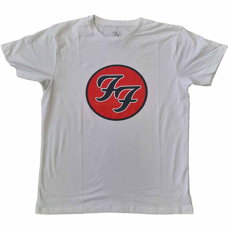 【予約商品】FOO FIGHTERS バンドTシャツ ユニセックス: FF Logo (White)