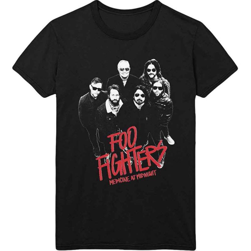 【予約商品】FOO FIGHTERS バンドTシャツ ユニセックス: Medicine At Midnight Photo (Black)