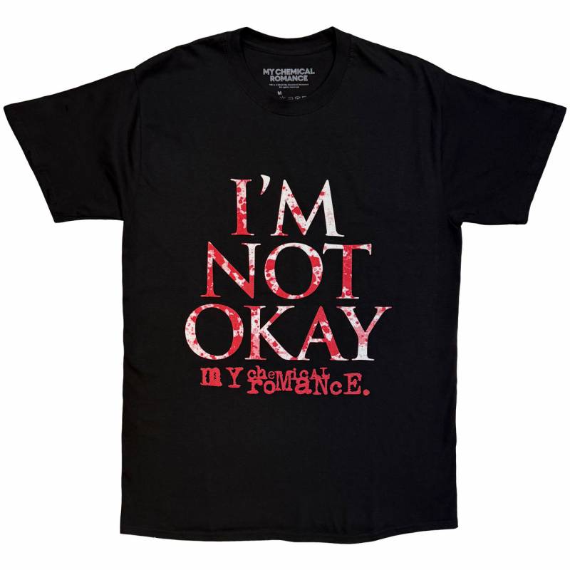 【予約商品】MY CHEMICAL ROMANCE バンドTシャツ ユニセックス: I'm Not Okay (Black)