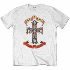 【予約商品】GUNS N' ROSES Unisex Retail Pack バンドTシャツ: Appetite for Destruction (White)