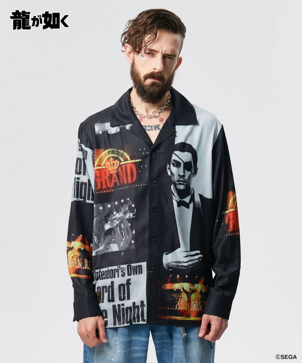【予約商品】龍が如く×glamb(グラム) Cabaret Master Majima Shirt / キャバレーマスターマジマシャツ - Multi