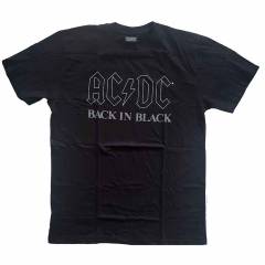 【予約商品】AC/DC バンドTシャツ ユニセックス: Back In Black (Black) - BLACK