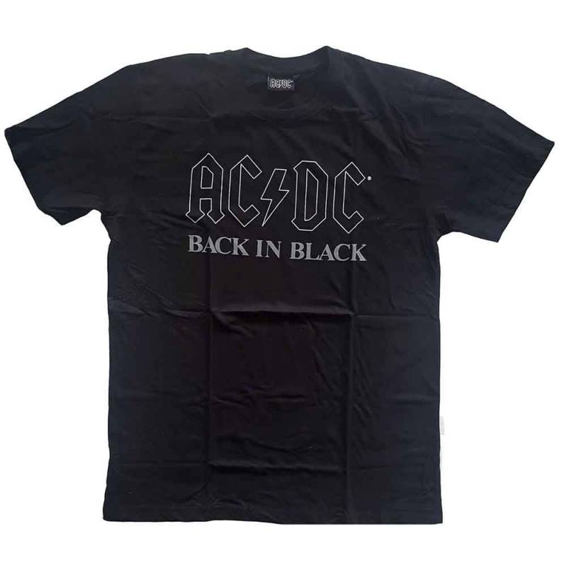 【予約商品】AC/DC バンドTシャツ ユニセックス: Back In Black (Black) - BLACK