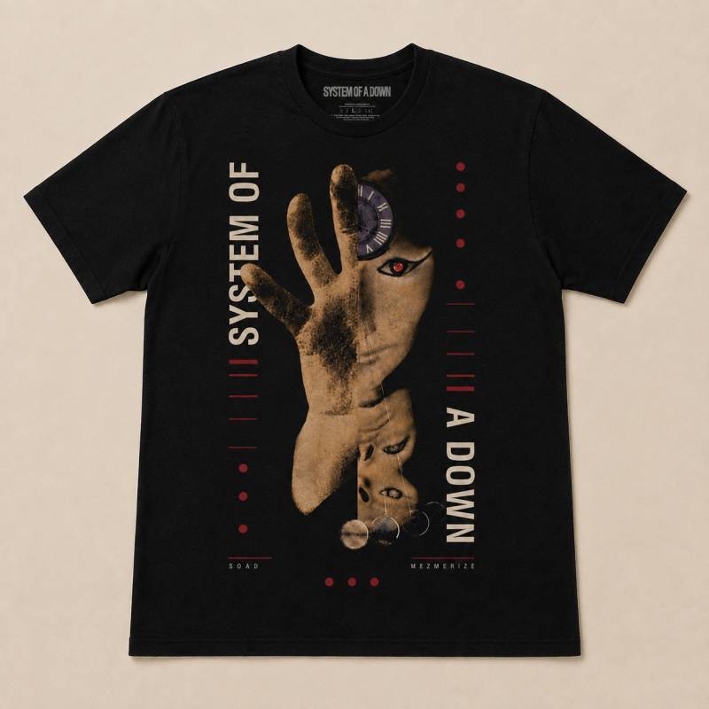 【予約商品】SYSTEM OF A DOWN バンドTシャツ ユニセックス: Pharoah (Black)
