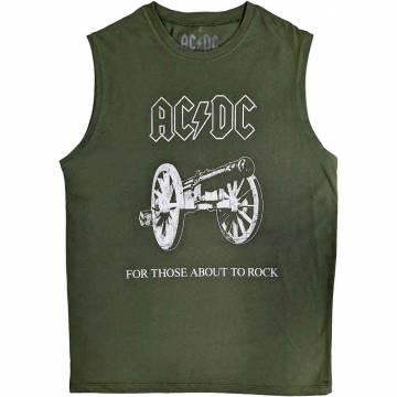 【予約商品】AC/DC Unisex Tank バンドTシャツ: About To Rock (Green) - GREEN