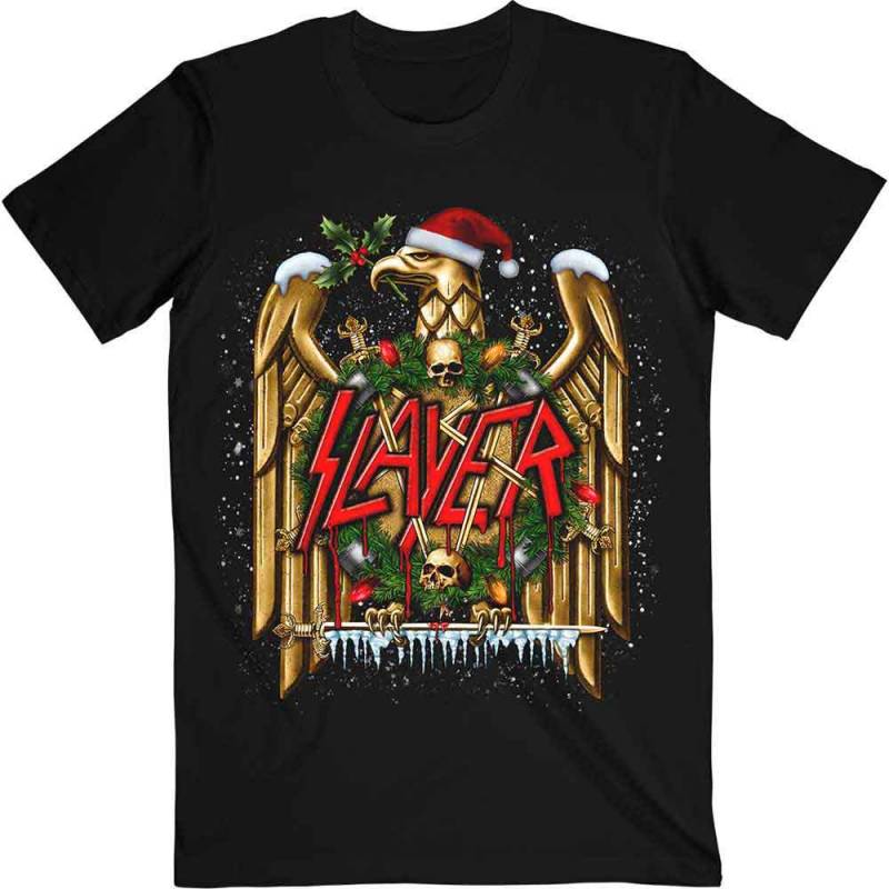 【予約商品】SLAYER バンドTシャツ ユニセックス: Holiday Eagle (Black)