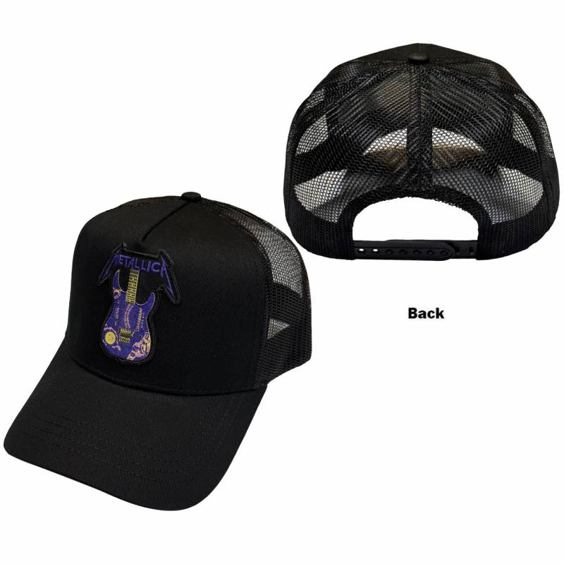 【予約商品】METALLICA Unisex Mesh Back Cap: Kirk Purple Ouija Guitar (Black)