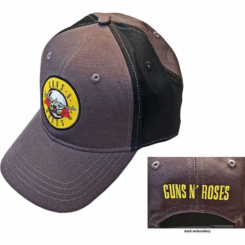 【予約商品】GUNS N' ROSES Unisex Baseball Cap: Circle Logo (Black & Charcoal Grey) (2-Tone)