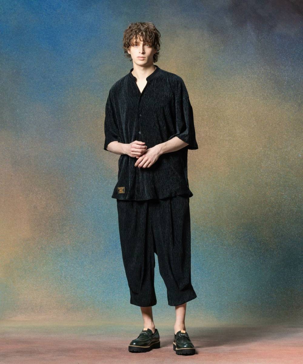 glamb(グラム)GB0225/ST03 : Glamour Crepe Shirt Set Up - Black