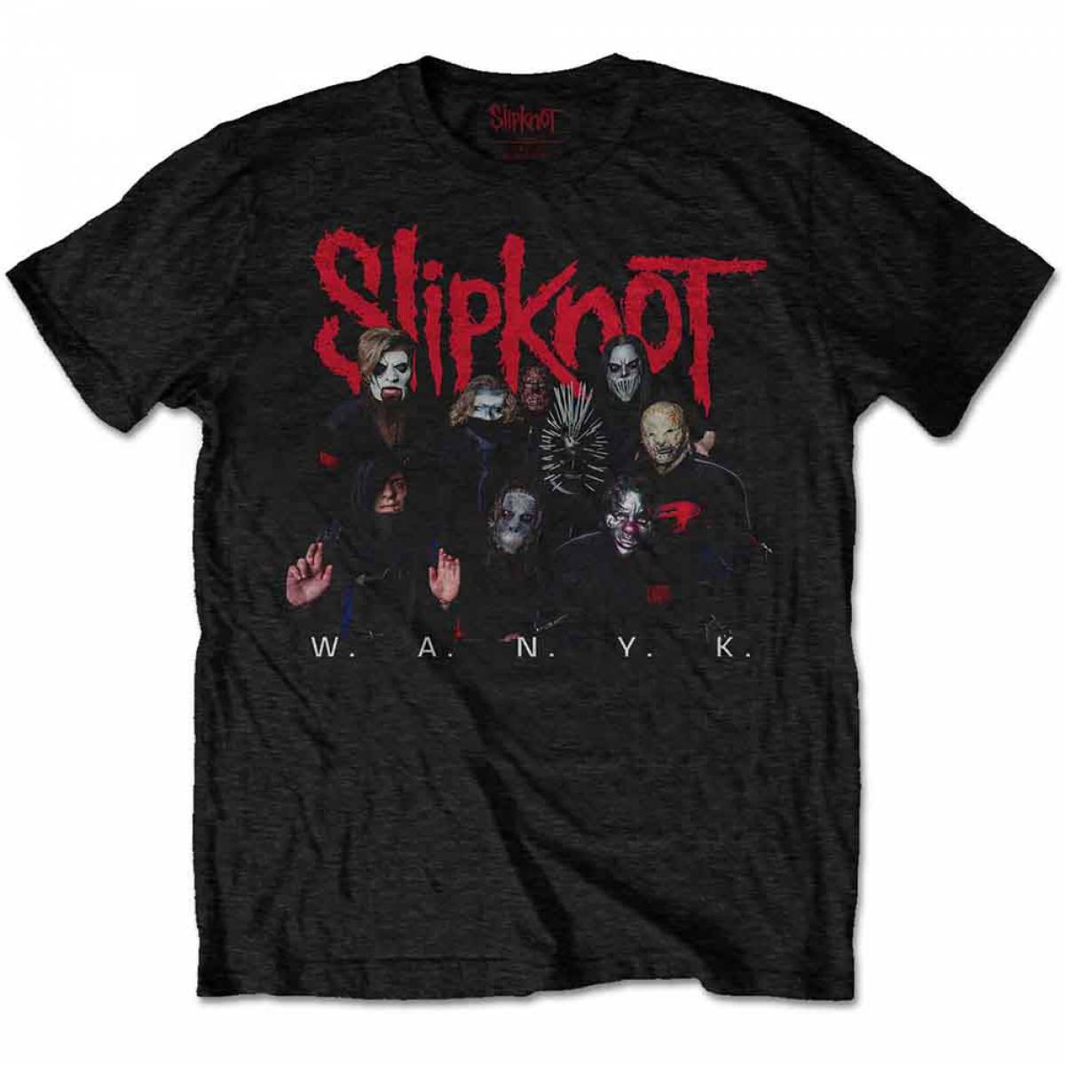【予約商品】SLIPKNOT バンドTシャツ ユニセックス: WANYK Logo (Black) (Back Print) - BLACK