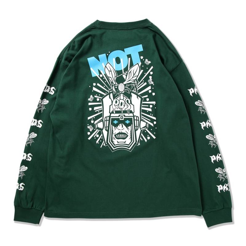 【予約商品】PUNK DRUNKERS (パンク・ドランカーズ) I AM NOTロンTEE - GREEN