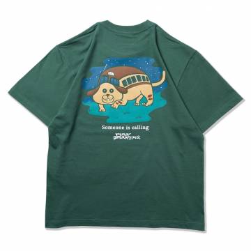 【予約商品】PUNK DRUNKERS (パンクドランカーズ)【予約・7月入荷】イヌバスTEE - D.GREEN