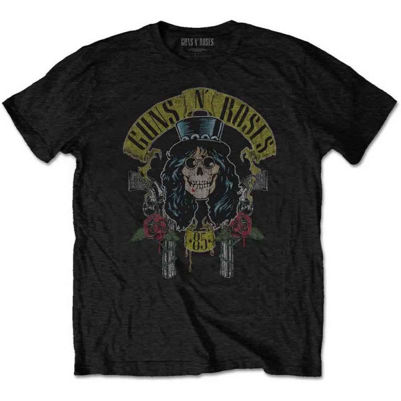 【予約商品】GUNS N' ROSES バンドTシャツ ユニセックス: Slash 85 (Black)
