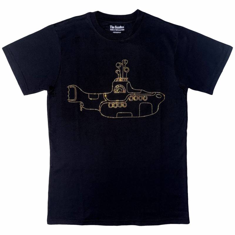 【予約商品】THE BEATLES バンドTシャツ ユニセックス: Yellow Submarine (Black) (Embellished)