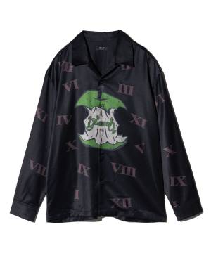 【予約商品】glamb(グラム)GB0125/SH04 : Eaten Apple Shirt / イートゥンアップルシャツ - Black