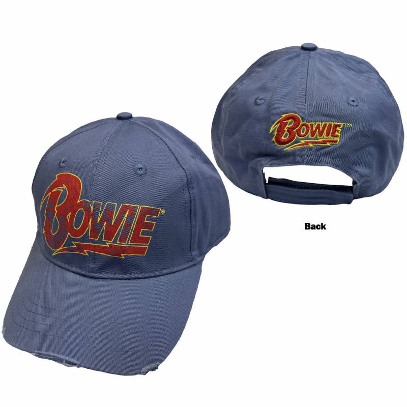 【予約商品】DAVID BOWIE Unisex Baseball Cap: Flash Logo (Denim Blue)