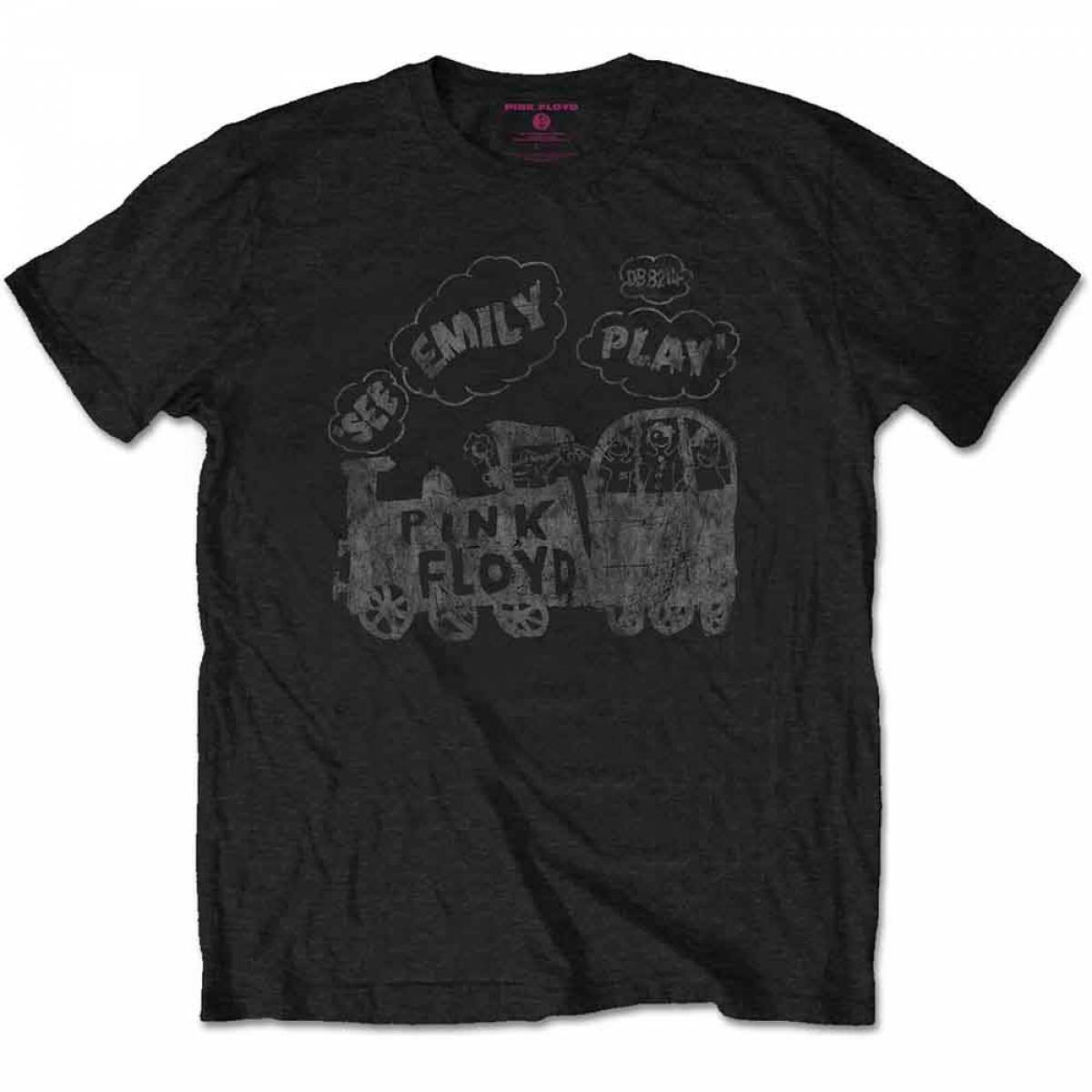 【予約商品】PINK FLOYD バンドTシャツ ユニセックス: See Emily Play (Black) - BLACK