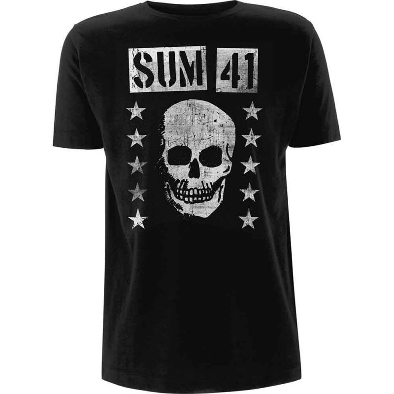 【予約商品】Sum 41 バンドTシャツ ユニセックス: Grinning Skull (Black)
