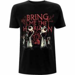 【予約商品】BRING ME THE HORIZON バンドTシャツ ユニセックス: Graveyard Eyes (Black) - BLACK