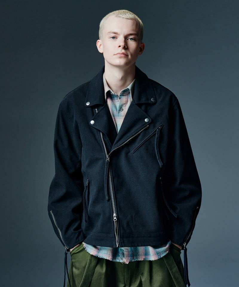 【予約商品】glamb(グラム) Loose Riders Jacket / ルーズライダースジャケット - Black
