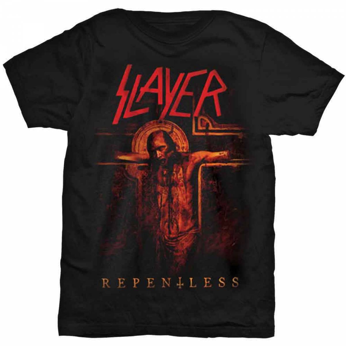 【予約商品】SLAYER バンドTシャツ ユニセックス: Crucifix (Black) - BLACK