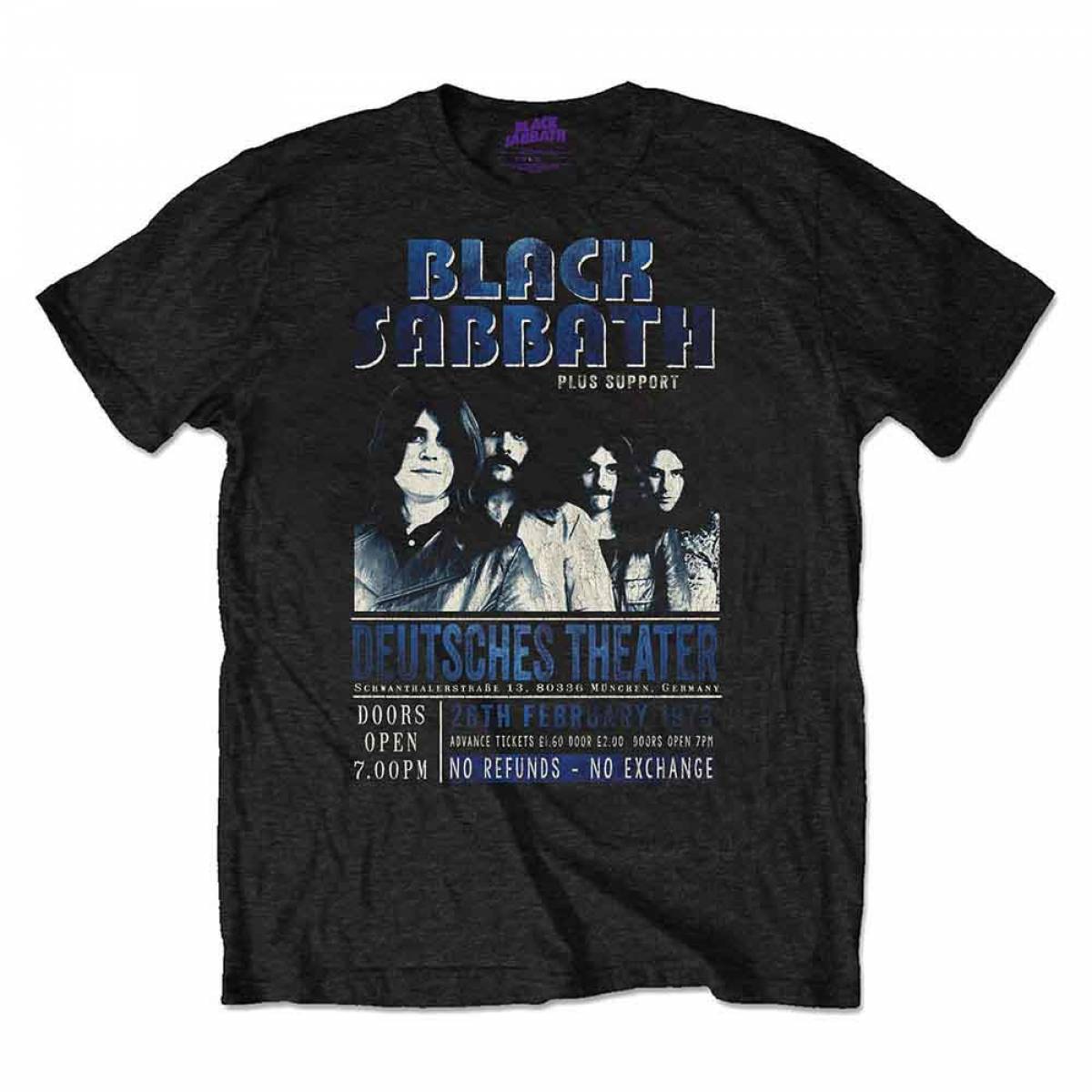 【予約商品】BLACK SABBATH バンドTシャツ ユニセックス: Deutsches '73 (Eco-Friendly) - BLACK