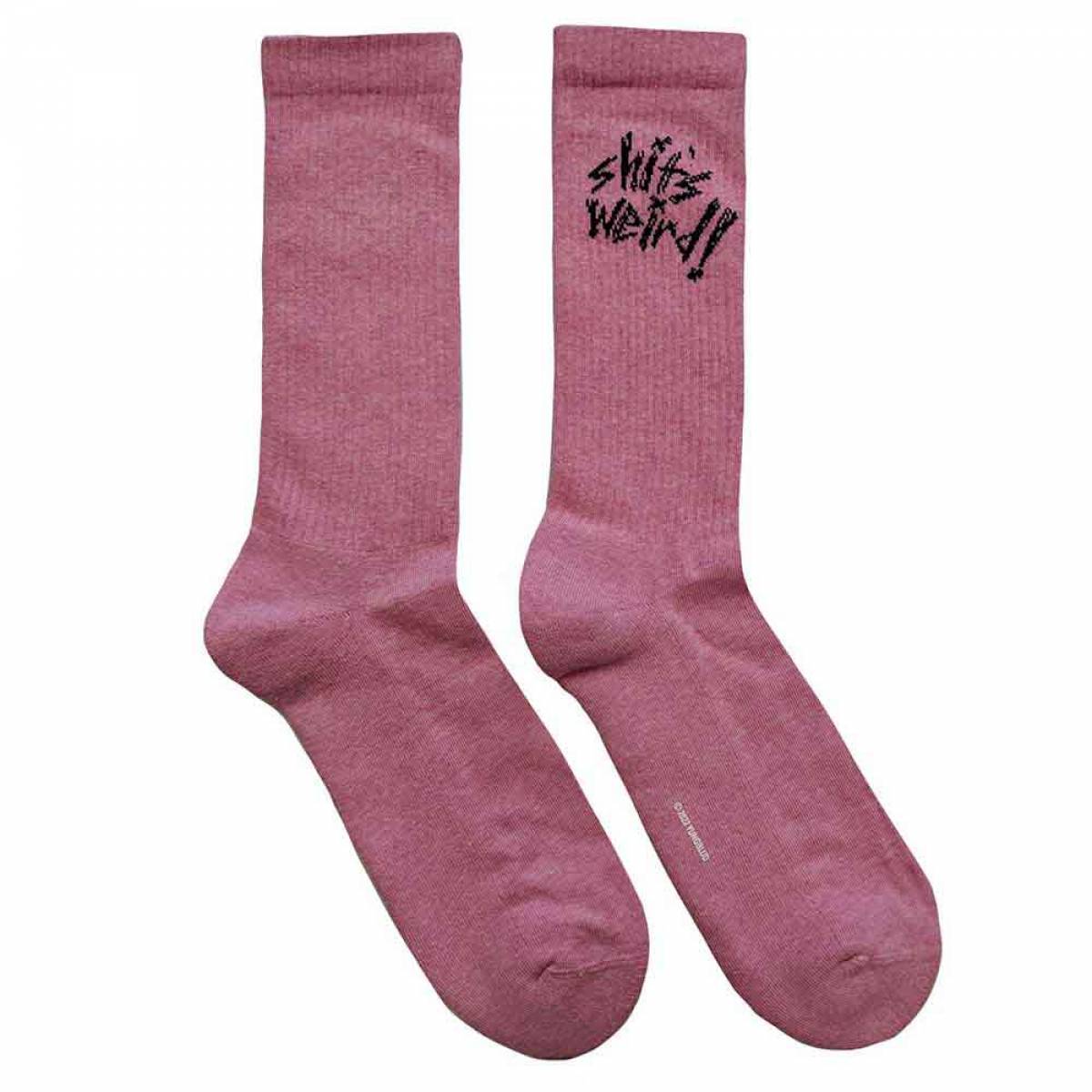【予約商品】YUNGBLUD Unisex Terry Socks: Weird! (Pink) (UK Size 7 - 11) - PINK