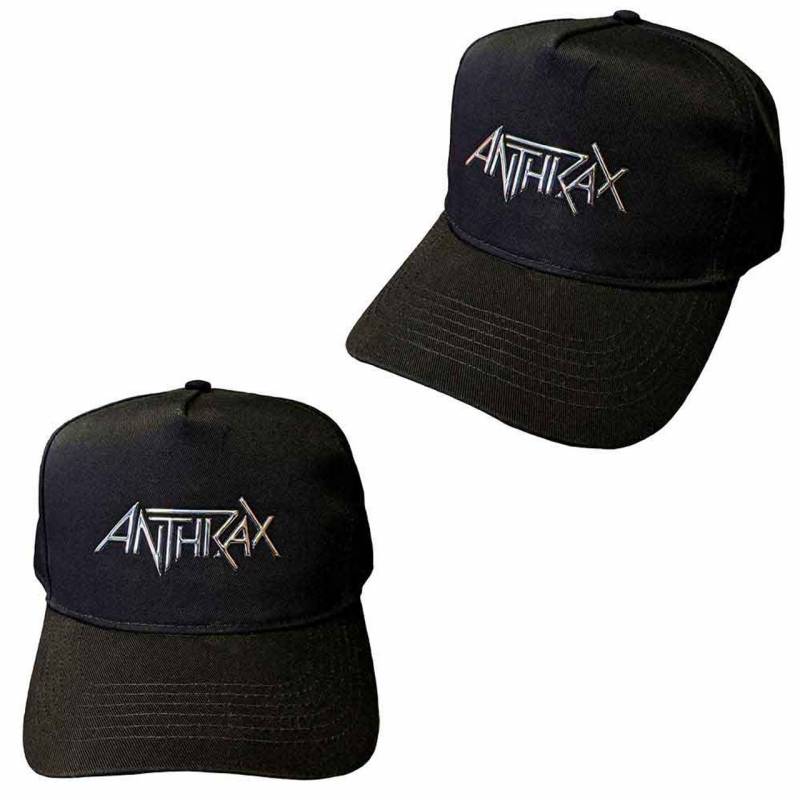 【予約商品】ANTHRAX Unisex Baseball Cap: Sonic Silver Logo (Black)