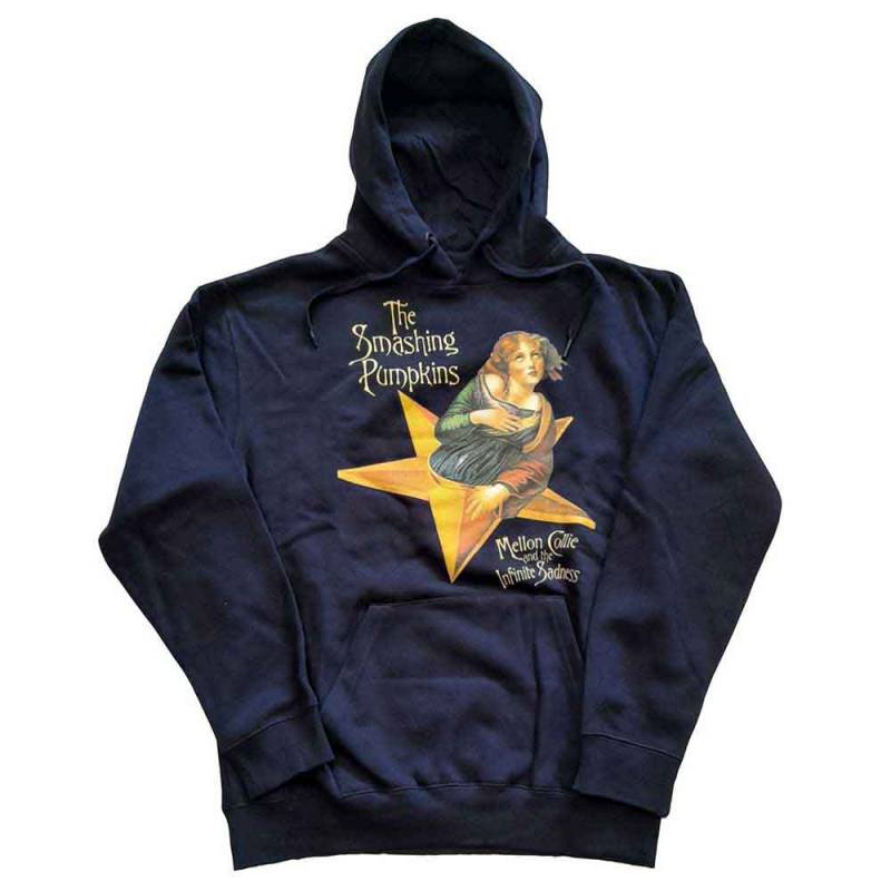 【予約商品】THE SMASHING PUMPKINS Unisex Pullover Hoodie: Mellon Collie (Navy Blue) - NAVY BLUE