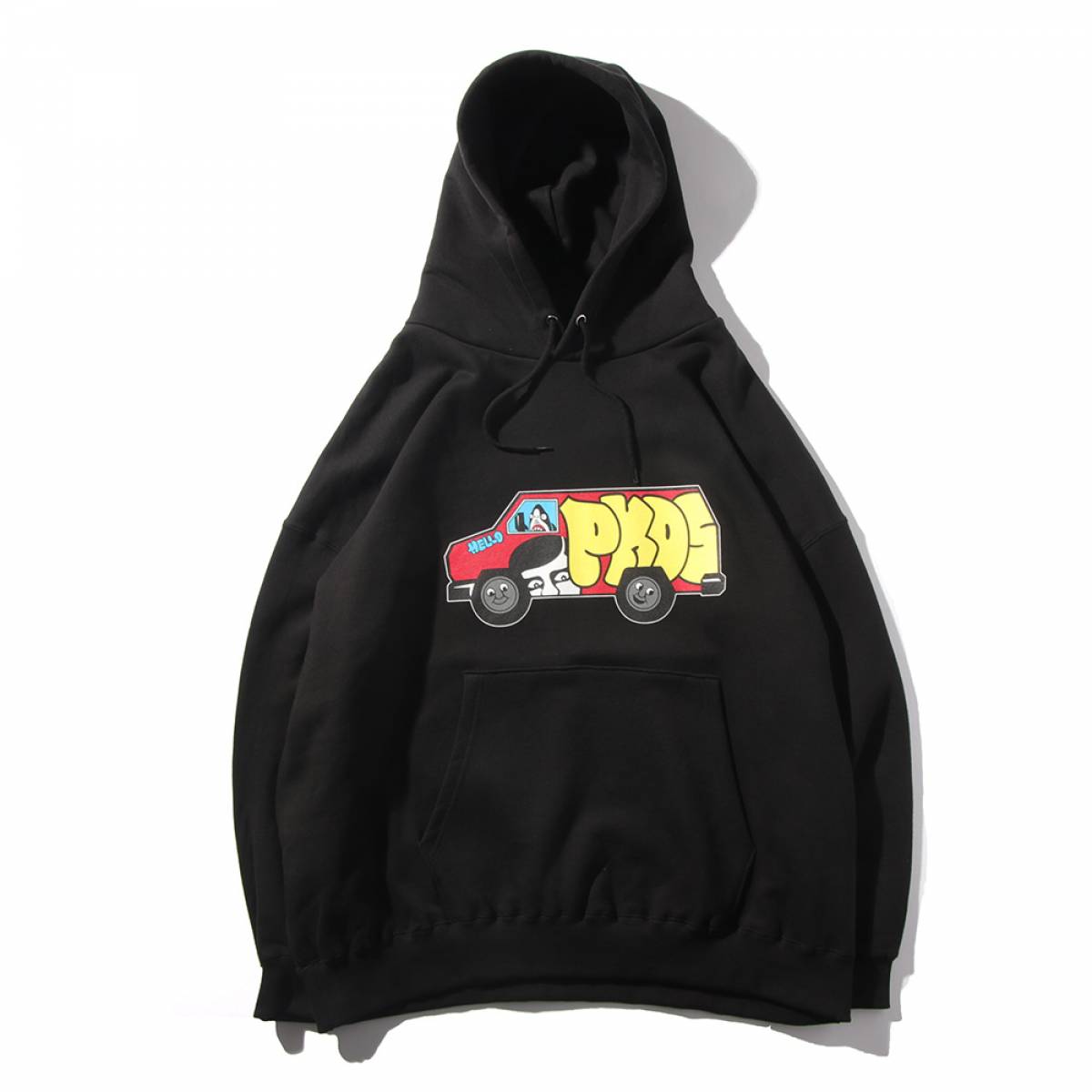 【予約商品】PUNK DRUNKERS(パンクドランカーズ)　バスBIGパーカ - BLACK