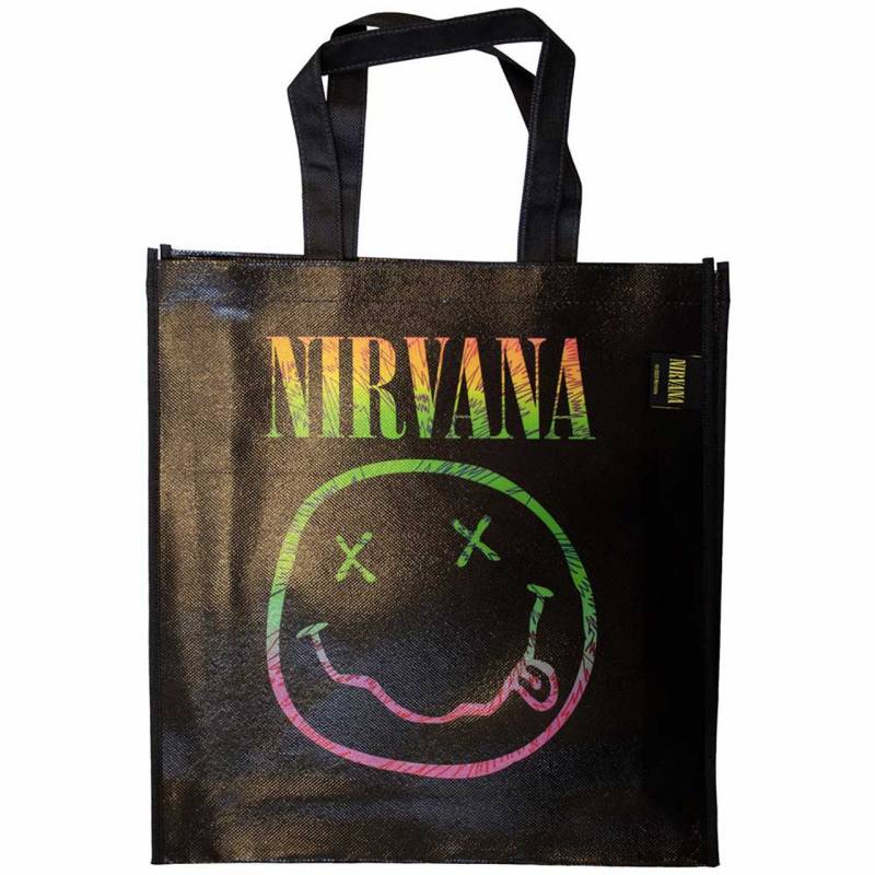 【予約商品】NIRVANA Eco Shopper: Sorbet Ray Happy Face (Black) (Back Print)