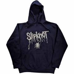 【予約商品】SLIPKNOT Unisex Pullover Hoodie: Splatter (Navy Blue) (Back Print) - NAVY BLUE